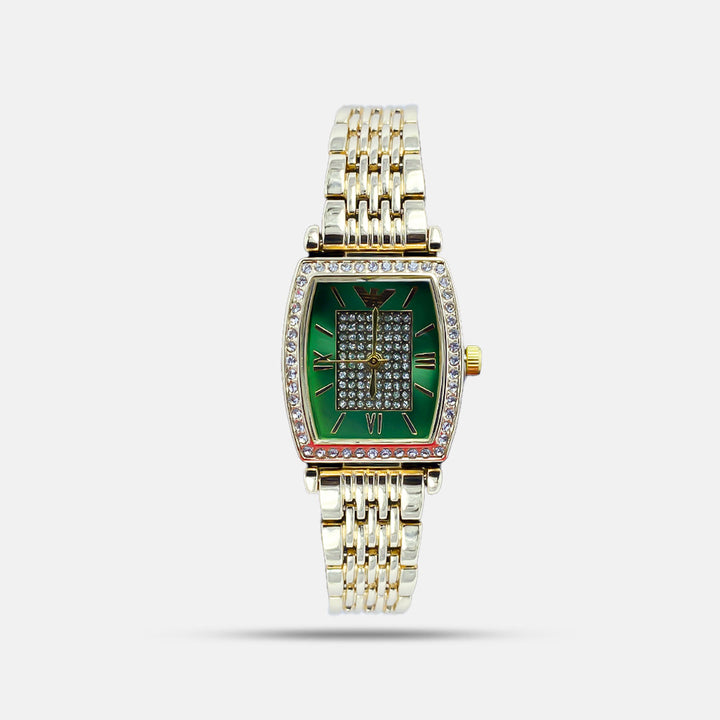 Luxury Green & Gold Ladies Watch