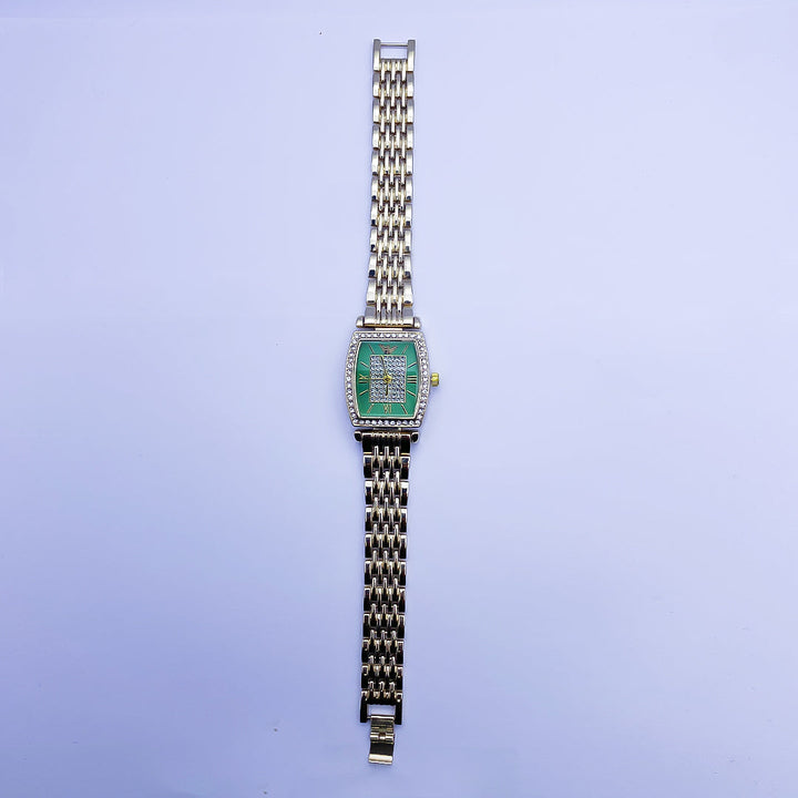 Luxury Green & Gold Ladies Watch